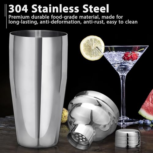 Godmorn 15Pcs Bartender Shaker Set for Home and Bar
| 304 Stainless Steel Martini Shaker and Strainer with Bamboo Stand